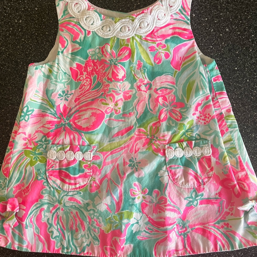 Lilly Pulitzer Kids Tropical Floral Top - Pink and Teal
